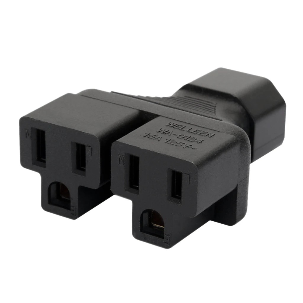 1 Pack IEC 320 C14 Male To Nema 5 15R Female адаптеры питания WA 0124|Компьютерные кабели и разъемы| |