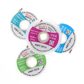 

DIY 1.5mm 2mm 2.5mm 3mm 3.5mm 1.5M Length Desoldering Braid Welding Solder Remover Wick Wire Lead Cord Flux BGA Repair Tool