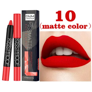 

Newly 1 Pcs Lipstick Lip Liner Pencil Velvet Lip Stick Smooth High Pigmented Cosmetics CLA88