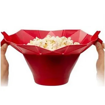 

2018 DIY Silicone Microwave Popcorn Maker Popcorn Popper Homemade Delicious Popcorn Bowl Baking Tools Kitchen Bakingwares Bucket