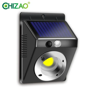 

CHIZAO Solar light Outdoor wall lamp Human motion sensing lighting IP65 waterproof Applied to Front door Garage Fence Yard etc.