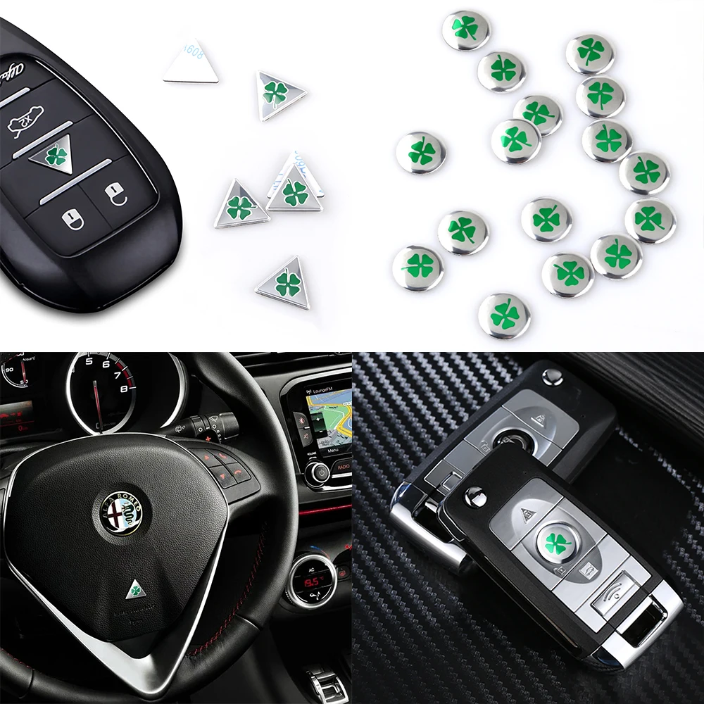 5/10Pcs Car Styling Four Leaf Clover Emblem Decoration Stickers For Alfa Romeo MiTo Giulia 4C 8C 147 156 166 159 Giulietta GT | Автомобили