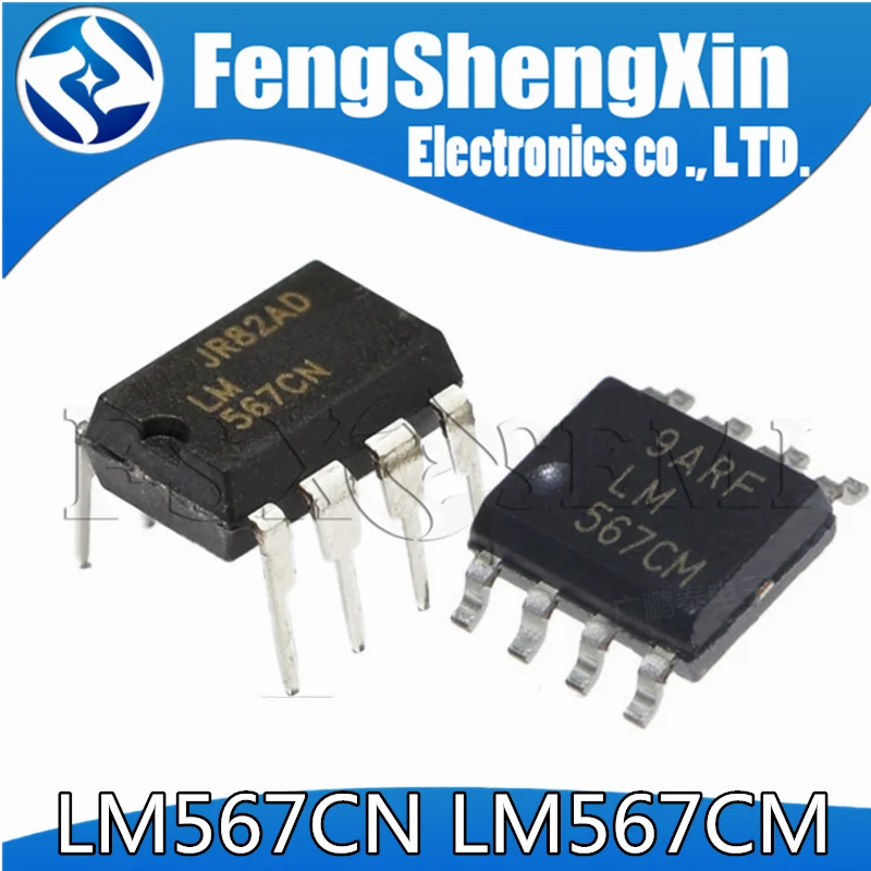 10 Pezzi LM567CN Decodificatore Di Tono DIP-8 + Prese - IC Texas Instruments Nuovo