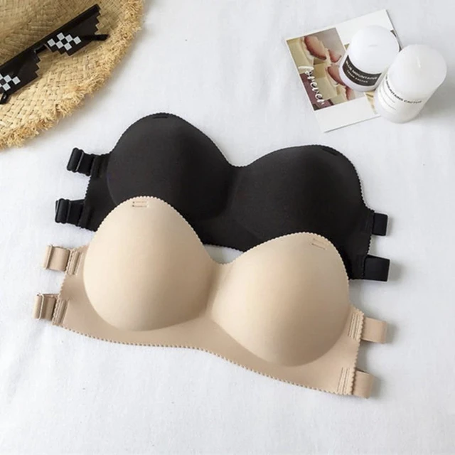 Silicone Strapless Bra Backless Push Up Self Adhesive Invisible Bra Stick  On UK