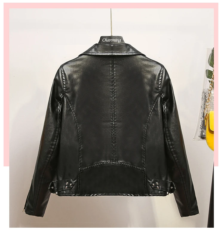 5XL НОВАЯ тонкая осенняя куртка, модная кожаная куртка