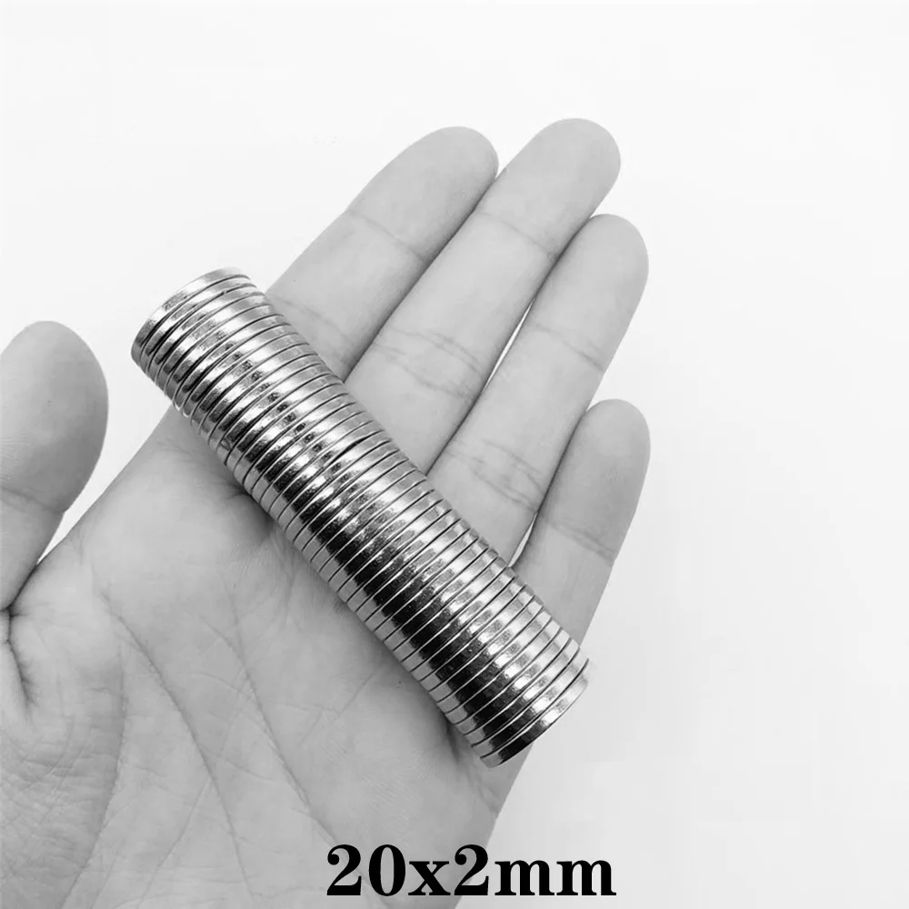 Мощный сильный магнит 5 ~ 100 шт. 20x2 мм 20 x 2 постоянный неодимовый диск Круглый