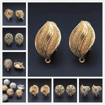 

1 Pair Women Statement Earrings Connectors Linkers Drop Leaf Charms for African Chile Hanging on Dangle Tassel Earrings Making