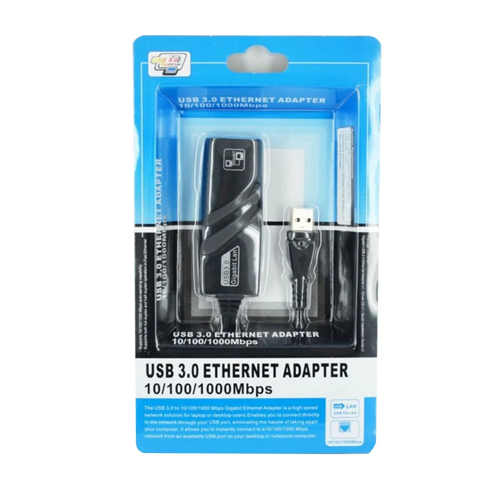 USB3.0 Ethernet адаптер сетевой карты USB LAN Мини Сетевой адаптер USB-A RJ45 10/100/1000 Мбит/с