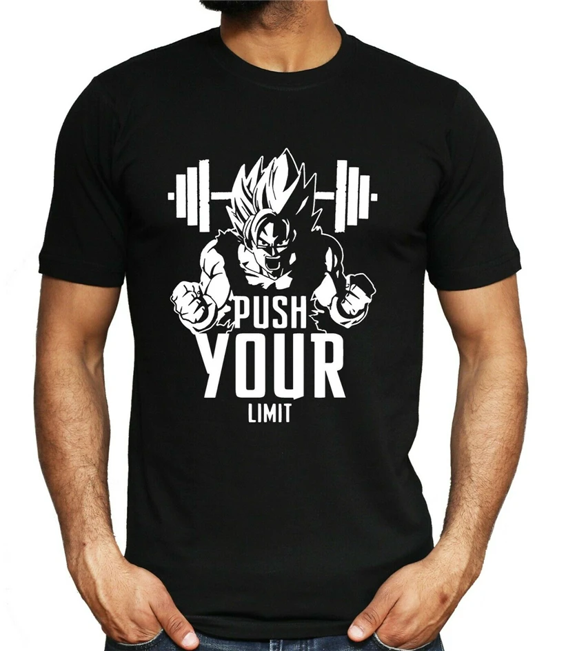 

Dragon Ball Z Gym T-Shirt Goku Super Saiyan Bodybuiliding Training Mens Top New Loose Size Top Ajax Funny Tee Shirt