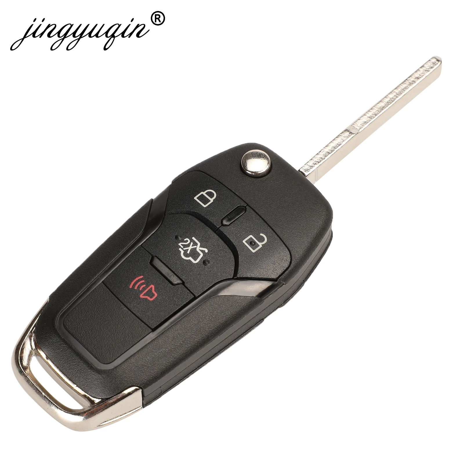 Складной чехол для ключей jingyuqin 2/3/4 кнопки Ford Focus Fusion Mk2 Mk7 Ranger Explorer без порезов с