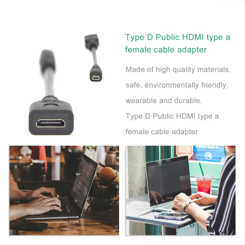 Micro HDMI Тип D штекер HDMI тип A женский кабель адаптер конвертер-соединитель для планшетных ПК ТВ мобильного телефона