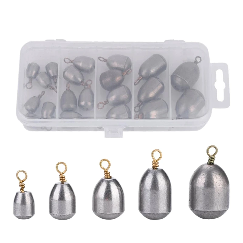 

20Pcs Fishing Weight Water Droplets Lead Weights Fishing Sinkers Weight Size 4G/7G/10G/14G/20G Set Fishing Accessories