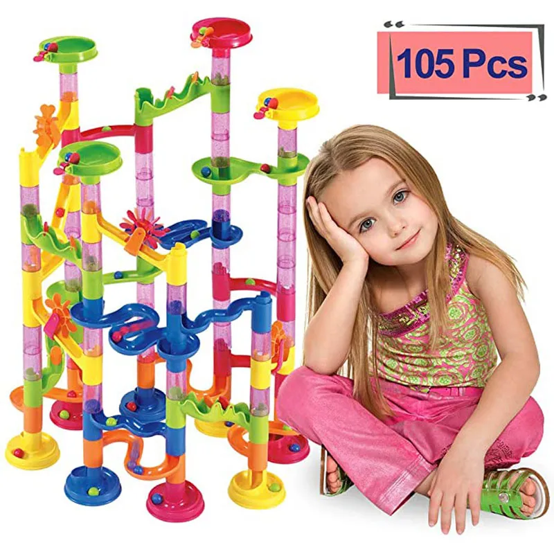 105 шт. Детский конструктор Marble Run|Динамические конструкторы с шариками| |