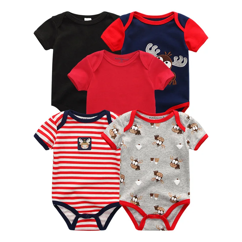 5127 Baby Boy Распродажа; 5 шт.; детские комбинезоны; хлопковая одежда с короткими рукавами для младенцев; Детский комбинезон с рисунком; Одежда для маленьких мальчиков и девочек - Цвет: 5127 Baby Boy