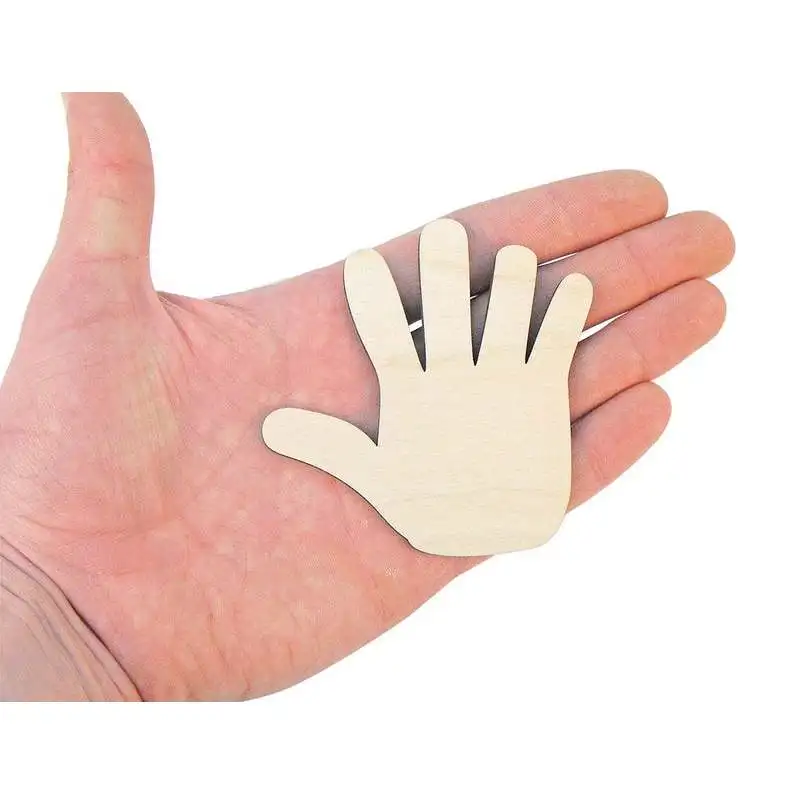 

Wooden Baby Hand (8cm) Shape Ornaments Craft Decoration Gift Decoupage Unpainted Laser Cut 0238
