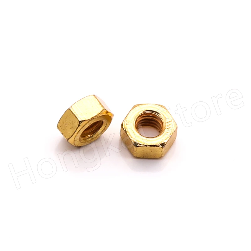 Hex Nuts Titanium Plating Gold Hexagon Nuts Metric M2 M2.5 M3 M4 M5 M6 