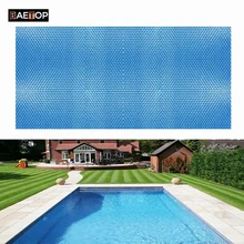 6 Sizes Rectangle Square Solar Swimming Pool Cover Tarpaulin Protector Thickness 120 µm Blanket Film For Ground Pool Heater Blue