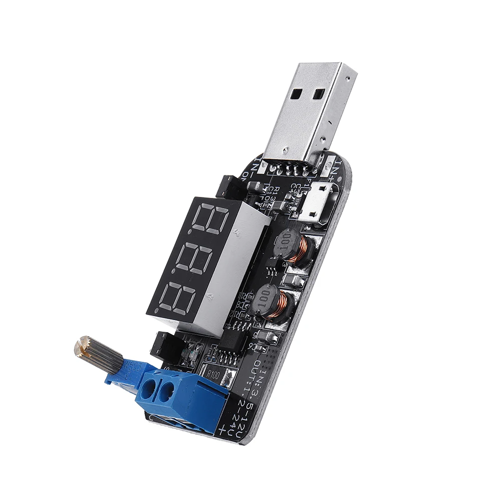 DC5V до 3,3/9/12/18/24 V USB Регулируемый импульсный регулятор Питание модуль Напряжение регулятор Lndicator свет с ток разъем