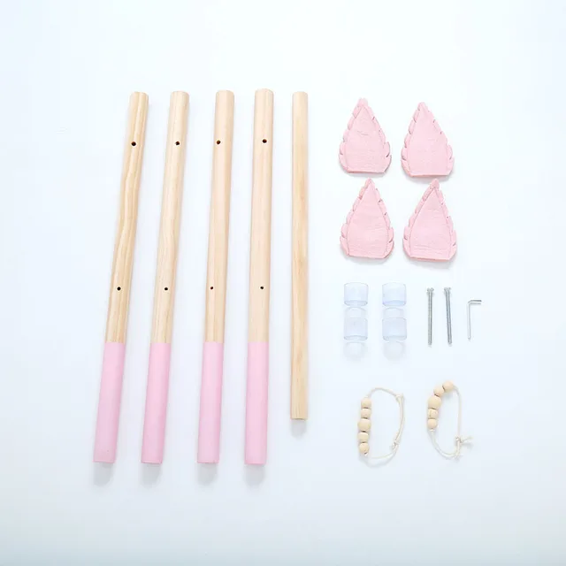 1Set Nordic Style Baby Gym Play Nursery Sensory Ring-pull Toy Wooden Frame Infant Room Toddler Clothes Rack Gift Kids Room Decor 6