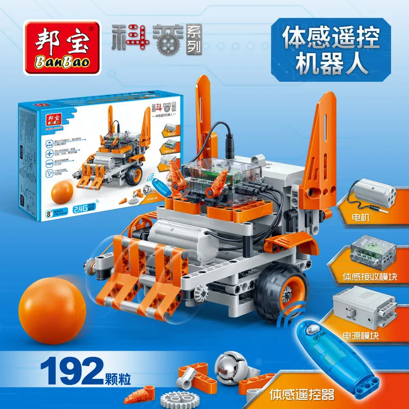 

BanBao 6925 Somatosensory Remote Control Competition Robot Children Young STUDENT'S Electric Assembled Building Blocks Science E