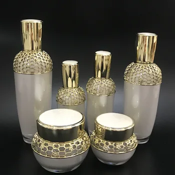 

Luxury White Acrylic Portable Refillable Bottles Vacuum Pump Cap Travel Cream Lotion Cosmetic Container Empty Makeup Jar