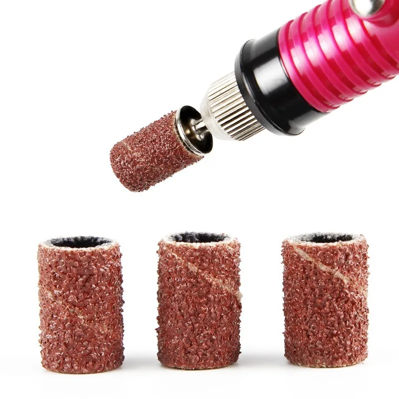 

100pcs Sanding Bands Sleeves Sandpaper Sand Shape Groove Manicure tools Abrasive Tools Power Drill Tool 80/120/180#