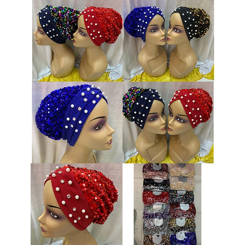 Wholesale Order 1 Dozen Newest Elegant Turban Hats Women Cap Beaded For  India Hat Head Wrap Headband Girl Hair Accessories Lady - Prayer Hats -  AliExpress