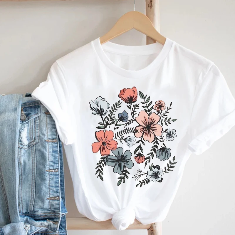 Women Printing Butterfly 90s Sweet Love Kawaii Valentine's Day Fashion Clothes Print Tee Top Tshirt Female Graphic T-shirt