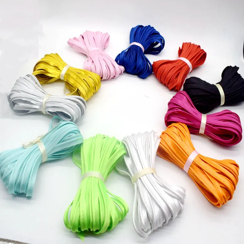 Colorful 10mm Polyester Bias Tape with Cord Piping Binding Belt For Hemming Process Craft DIY Handmade Accessories Sewing Tape
