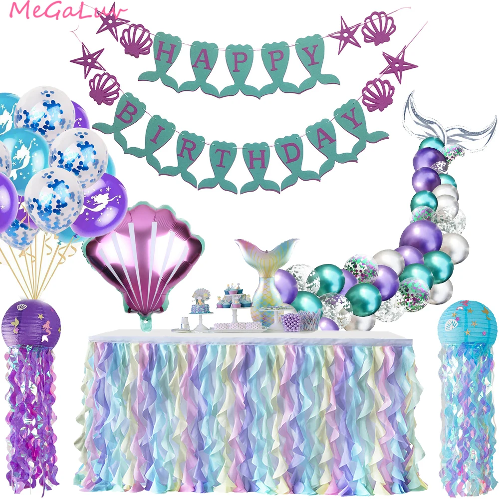 Little Mermaid Party Supplies Underwater World Theme Birthday