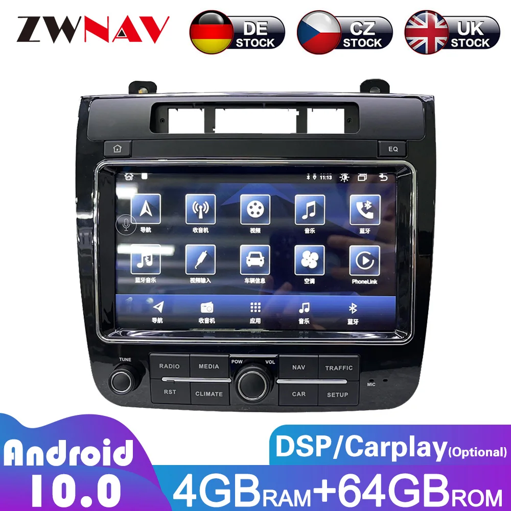 

Android 10 8 + 128 ГБ для Volkswagen Touareg высокая версия IPS экран автомобильное радио мультимедийный плеер GPS навигация DSP встроенный Carplay