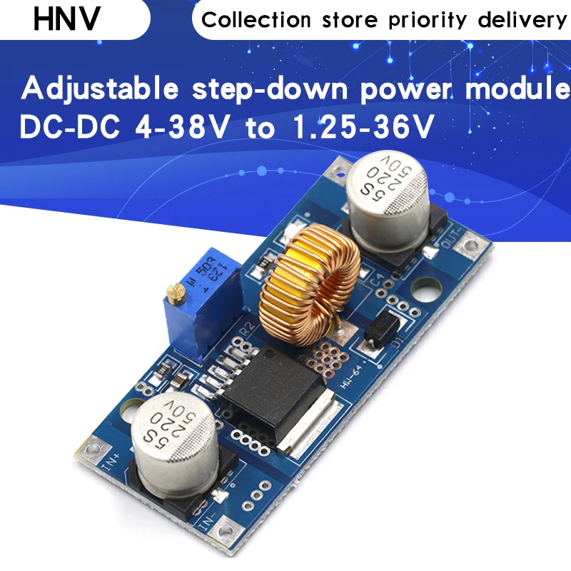 HNV 5A XL4015 DC-DC 4-38 в до 1 25-36 24 12 В 9 5 понижающий Регулируемый Модуль питания