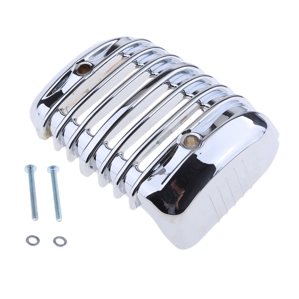 Deep Fins Chrome Voltage Regulator Cover (2 Bolts Included) for Harley Softail 2001-2017