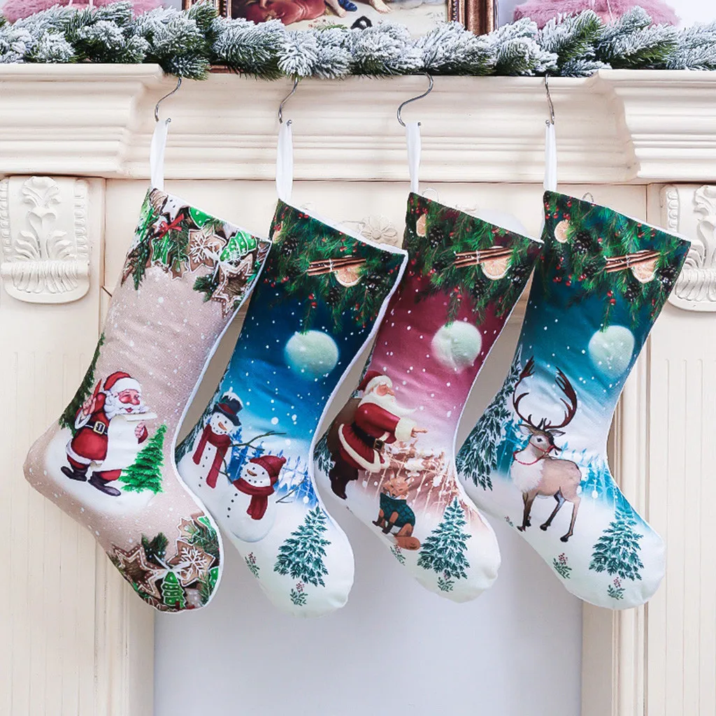 Merry Christmas LED Hanging Gift Candy Large Socks Decoration новогодние украшения christmas decorations for home navidad natal