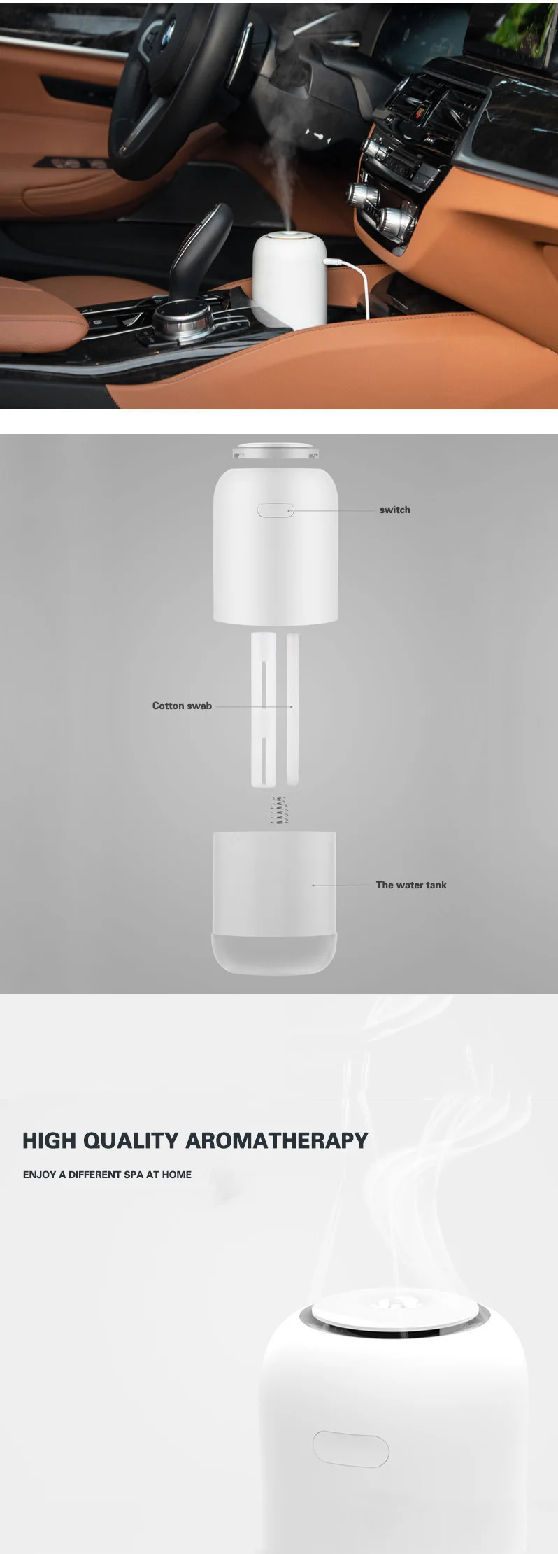200 мл USB Настольный воздушный диффузор для ароматерапии диффузор для эфирных масел, машину, Ароматический диффузор светодиодный ночной Светильник увлажнитель воздуха, создатель тумана