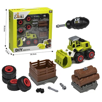 

Engineering car assembly toy Engineering Truck Excavator Bulldozer Child Screw Boy Creative Tool Education Toy Car Model