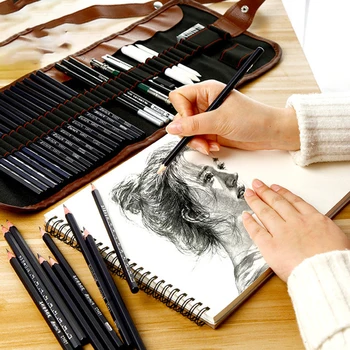 

24pcs/Set Drawing Sketching Pencils Set With Charcoal Pencils Pencil Sketch