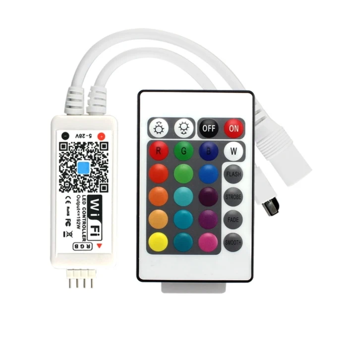 Wifi Smart RGB светодиодный пульт дистанционного управления 24 клавиши для светодиодной ленты_ WK