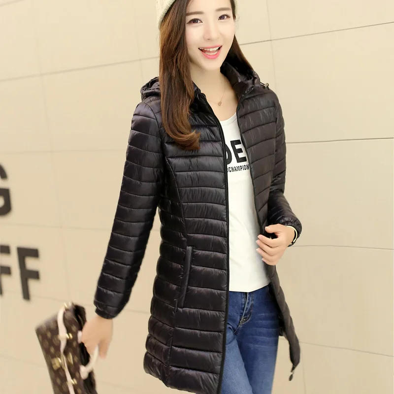 

Women's Cotton Overcoat Fashion Korean-style Mid-length Cotton-padded Jacket Children Middle-aged Large Size Thin-Slim Fit Slimm