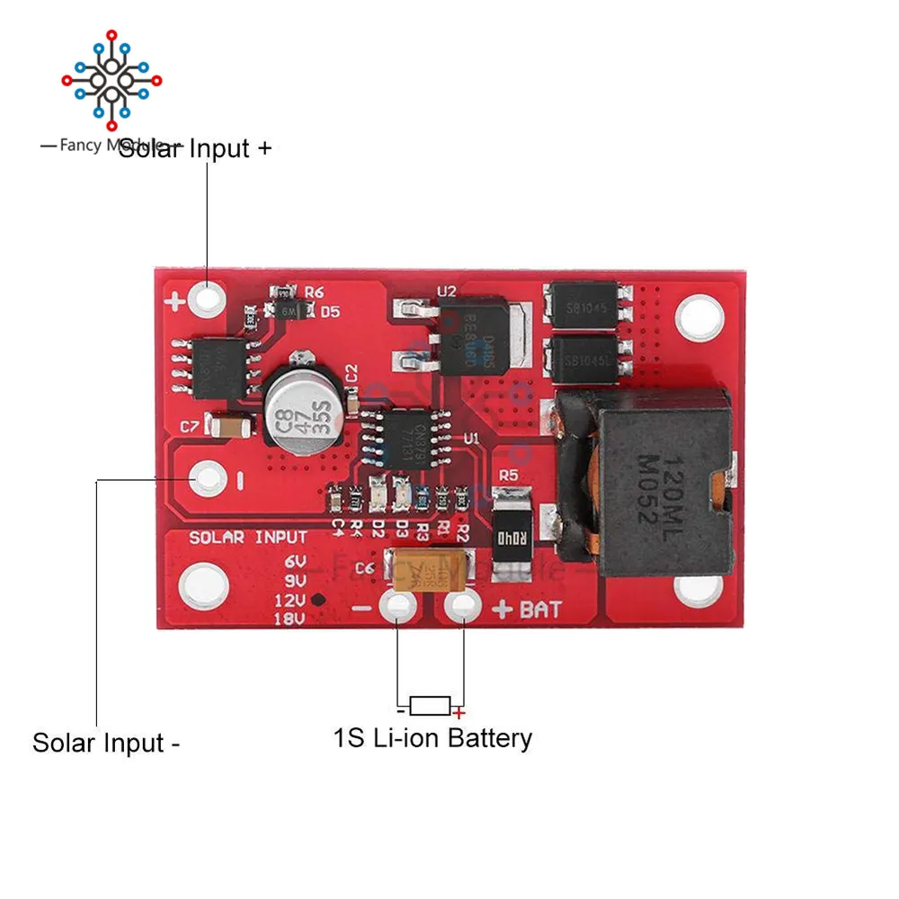 Diymore 1S MPPT контроллер солнечной панели CN3791 6 в/9 В/12 В 3A главный электрик модуль 18650 литиевая батарея Зарядка 3,7 в