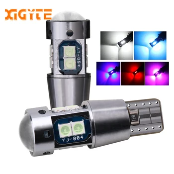 

2 pcs Amber Yellow Orange LED Bulb Canbus Type T10 W5W 3030 10SMD Car Side Wedge Light