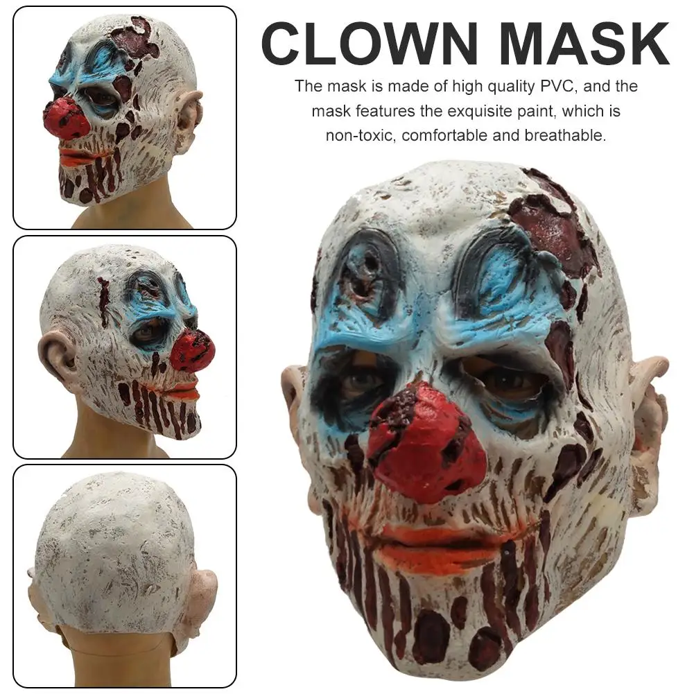 Маска на Хэллоуин для Slipknot, косплей из фильма, страшная маска клоуна с косичкой, парик из волос, латексная маска на Хэллоуин, карнавальный костюм