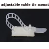 Cable soportes 10 Uds Clips de Cable 18*25 abrazadera de alambre corbata montaje con Cable atadura de cables ajustable soporte de ajuste Clips de Color negro ► Foto 3/3