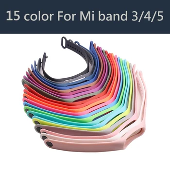 

15 Color Strap for Xiomi Mi Band 4 Correa Bracelet for Mi Band 5 Silicone Sport Wristband Watchband Strap for Mi Band 4 Bracelet