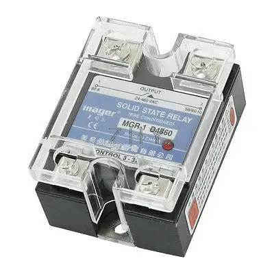 

DC-AC 3-32V 24-480V 60A Single Phase NO SSR Solid State Relay w Clear Cover