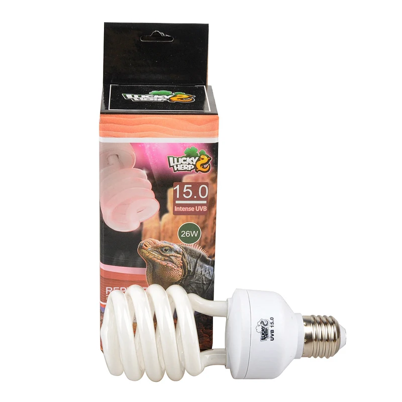 15.0 UVB Intense Fluorescent Terrarium Lamp Reptile UVB Bulb Screw Thread 220-240V 110V-130V 13W 26W Available reptile heating lamp,reptile light bulb,reptile lamp bulb