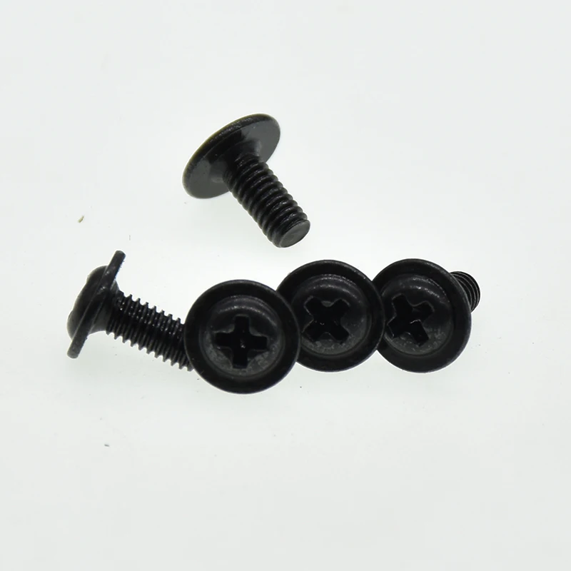 20PCS M2 M2.5 M3 M4 M5 M6 DIN967 Black Cross recessed pan head screws with collar For Computer Floppy DVD ROM Motherboard