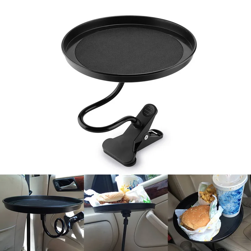 

Car Swivel Tray Car Food Tray with Clamp Bracket Folding Dining Table Drink Holde AutoPallet Back Seat Water Car Cup Holder