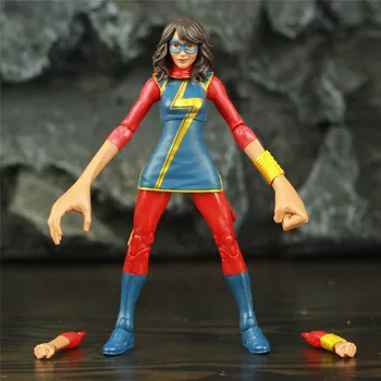 

Marvel Legends Ms.Marvel 6" Scale Action Figure Miss Ms Captain Lady From Sandman BAF Wave Collectible Original Toys Doll