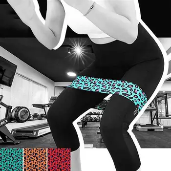 

Printed Leopard Hip Resistance Bands Booty Leg Exercise Elastic Bands for Fitness Yoga Stretching Training Workout Equipment